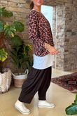 Made in Italy Knox Leopard Fine Knit & Vest Top Indian Red